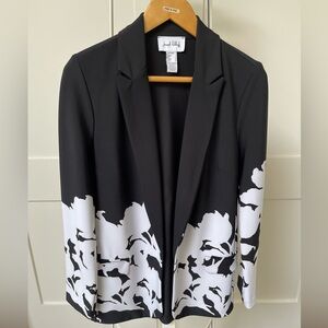 Joseph Ribkoff Black and White Floral Blazer